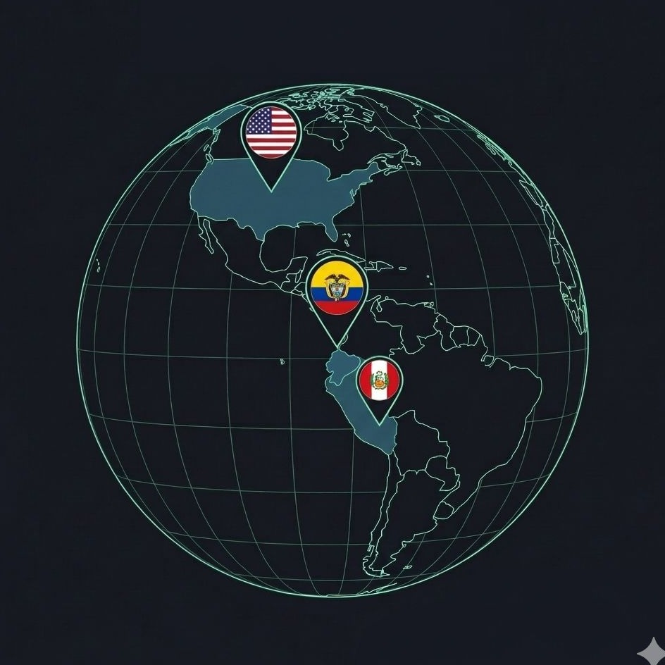 Presencia NGT en Perú, Ecuador y Estados Unidos